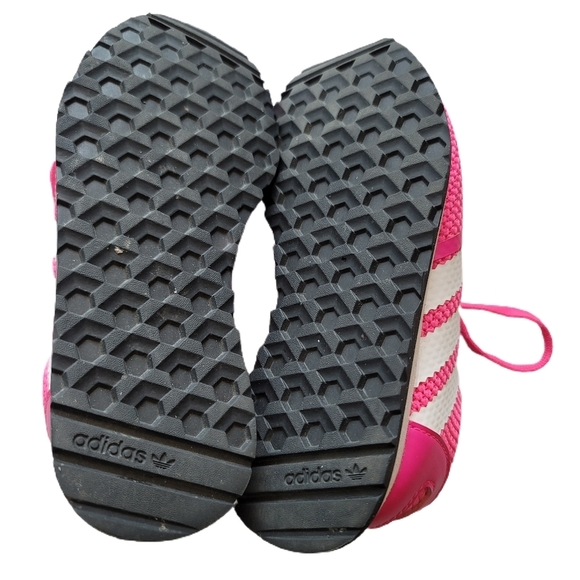 Adidas Sneakers Kids Size 11 Pink K Ortholite Lace Up - Picture 6 of 7